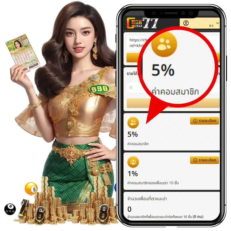 แนะนำเพื่อนเว็บตรงรับสูงถึง 5%
